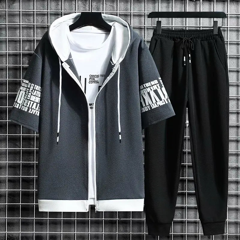 Zipper tracksuit set