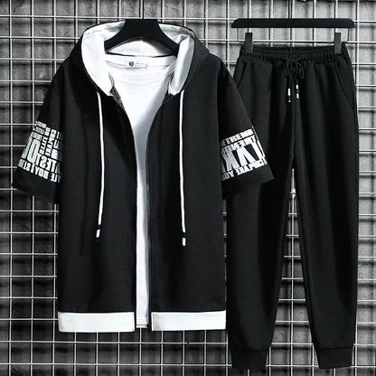 Zipper tracksuit set
