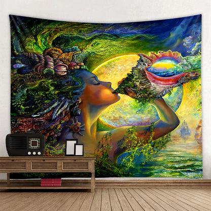 Psychedelic Mushroom Tapestry