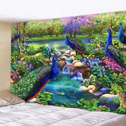 Jungle Bird Art Tapestry