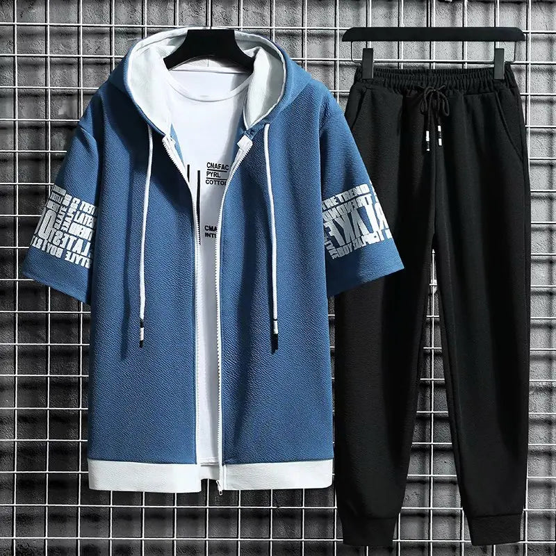 Zipper tracksuit set