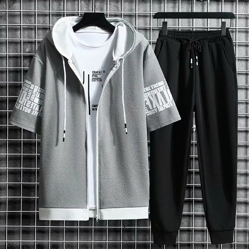 Zipper tracksuit set