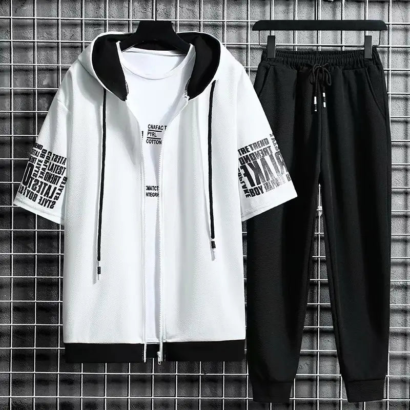 Zipper tracksuit set