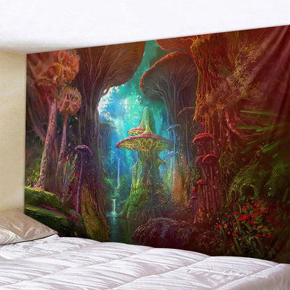 Psychedelic Mushroom Tapestry