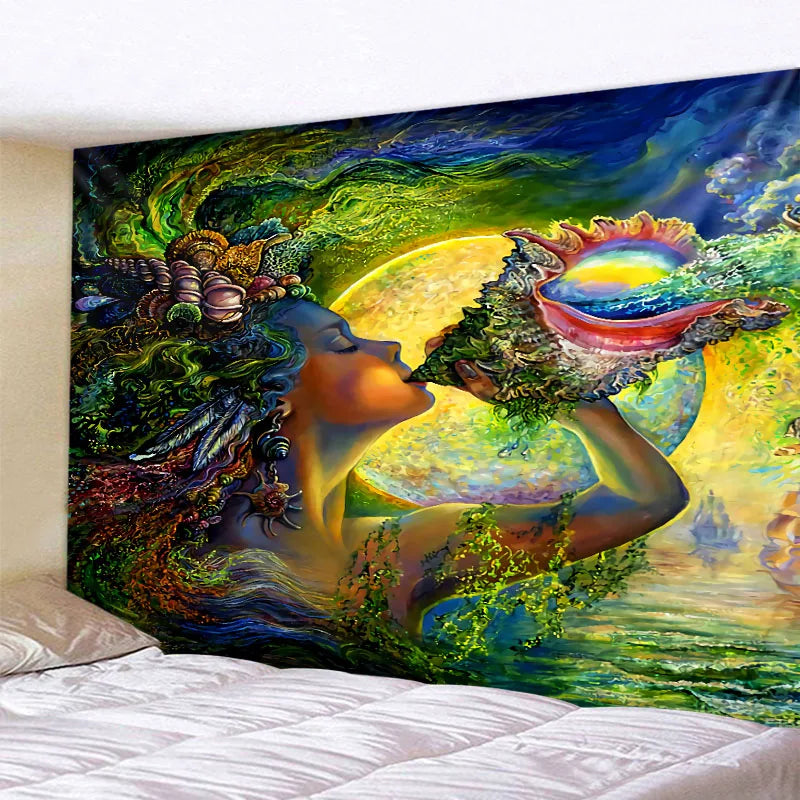 Psychedelic Mushroom Tapestry