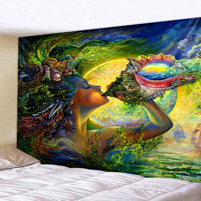Psychedelic Mushroom Tapestry