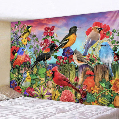 Jungle Bird Art Tapestry