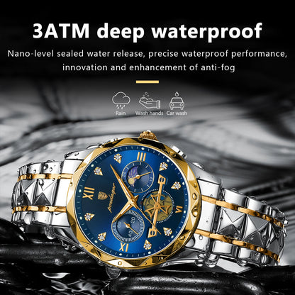 Luxury Men's Wristwatch Waterproof Chronograph