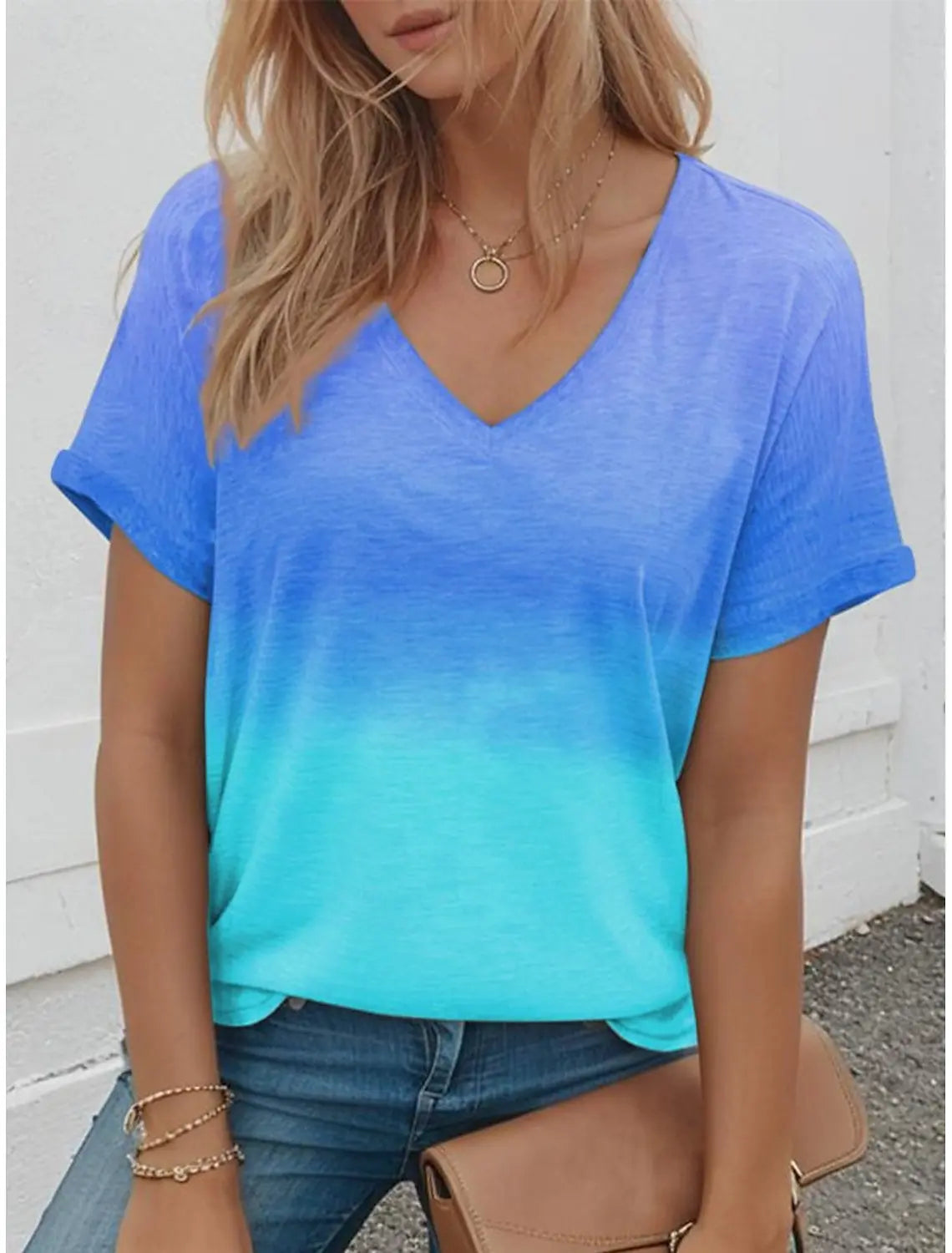 3d Gradient Print Top