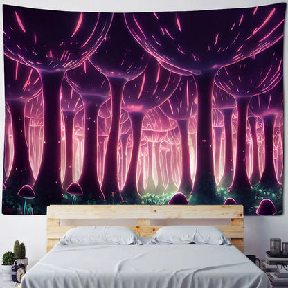 Psychedelic Mushroom Tapestry
