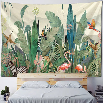 Jungle Bird Art Tapestry