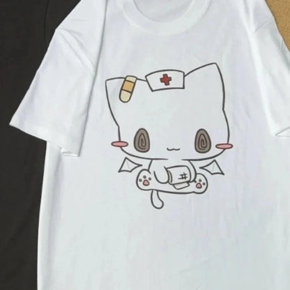 Cartoon Printed Cat T