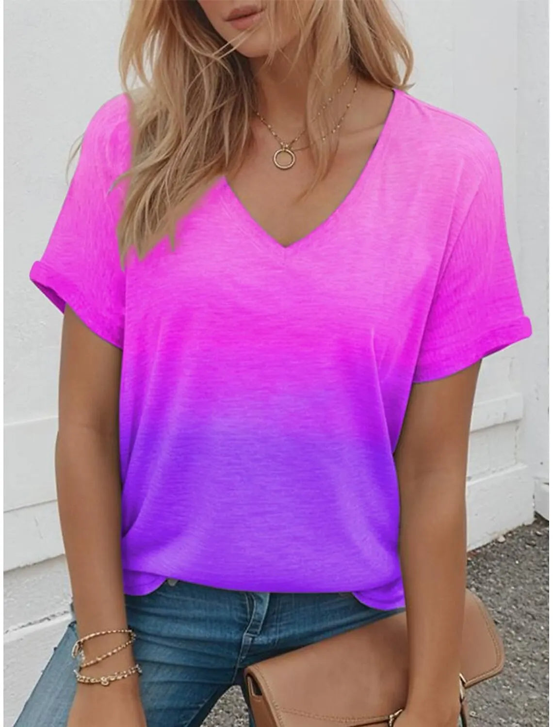 3d Gradient Print Top