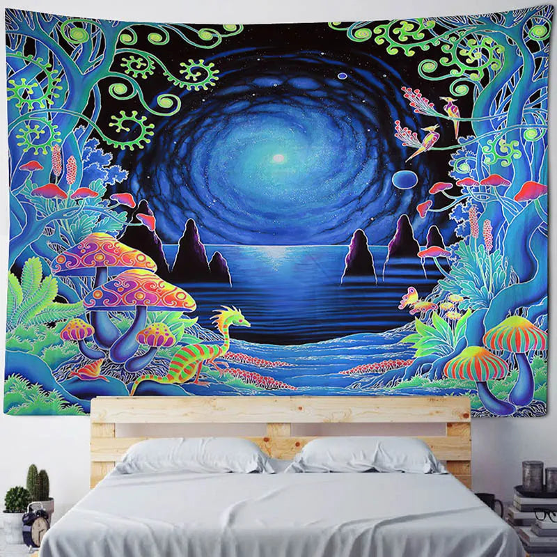 Psychedelic Mushroom Tapestry