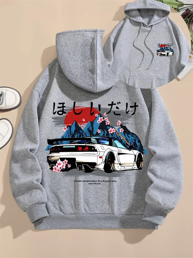 Car Printed Hoodie