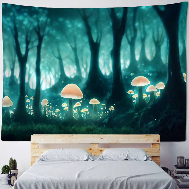 Psychedelic Mushroom Tapestry