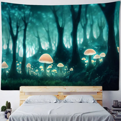 Psychedelic Mushroom Tapestry