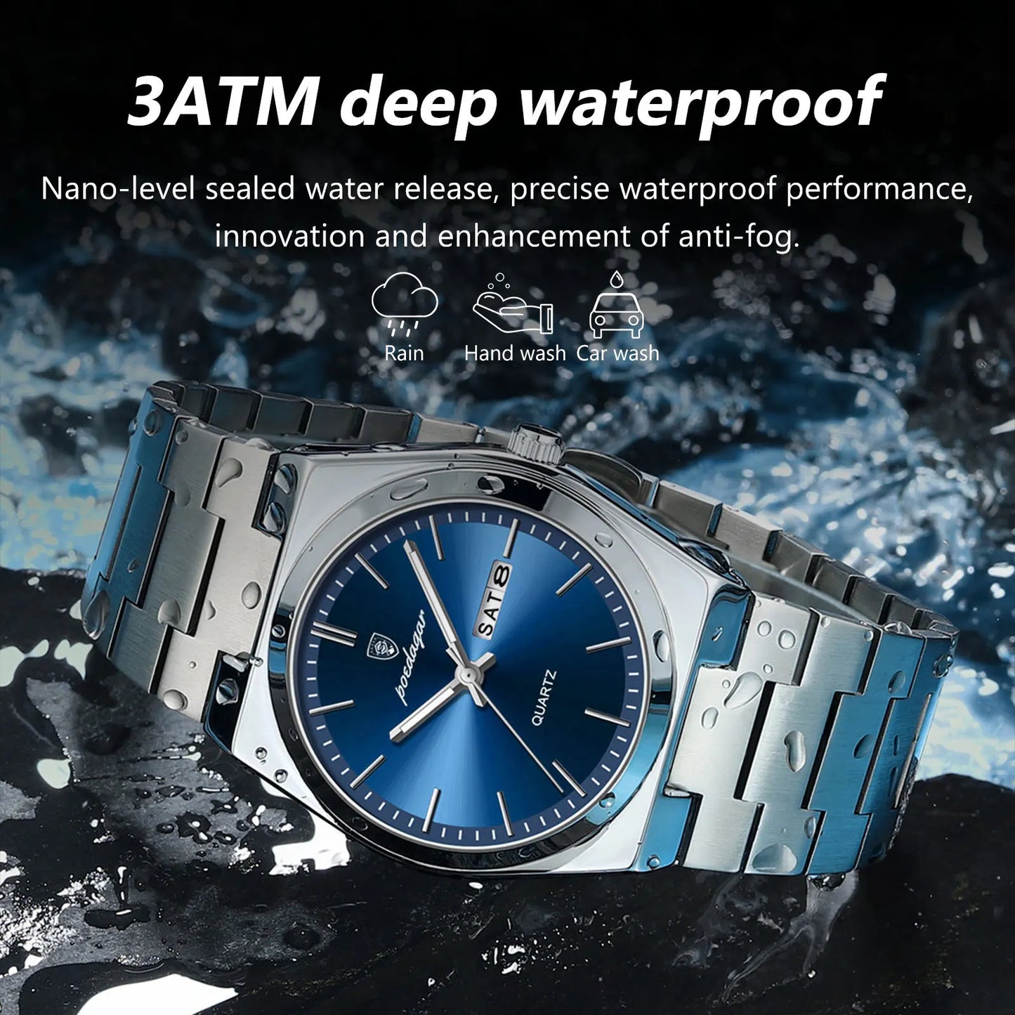 Waterproof Luminous Stainless Steel Watch