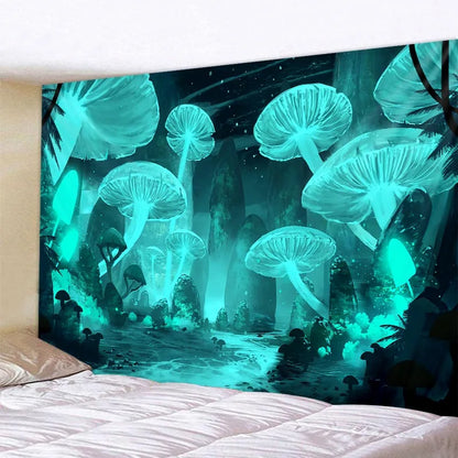Psychedelic Mushroom Tapestry