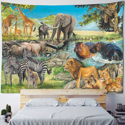 Jungle Bird Art Tapestry