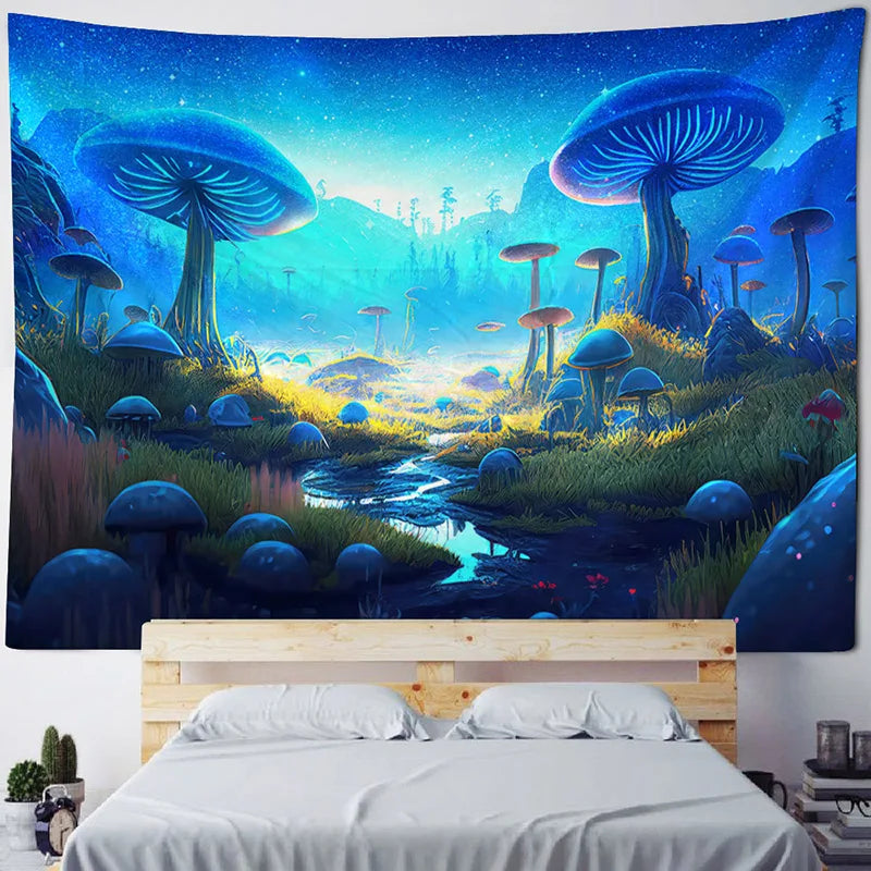 Psychedelic Mushroom Tapestry