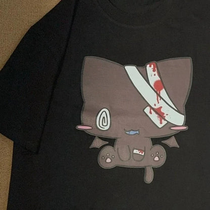 Cartoon Printed Cat T