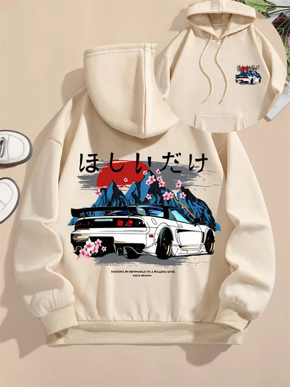 Car Printed Hoodie