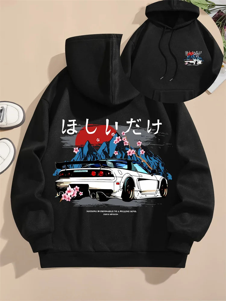 Car Printed Hoodie