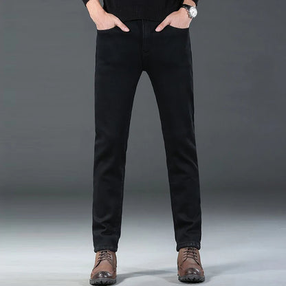 Fleece Lined Straight Jeans