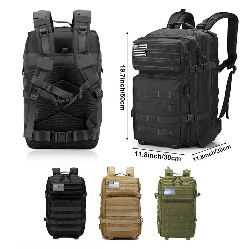50L Tactical Backpack Men's Bag